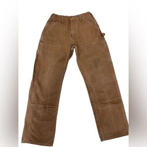 Carhartt  Work Pants Brown Duck Canvas Utility Carpenter Pants 30x30